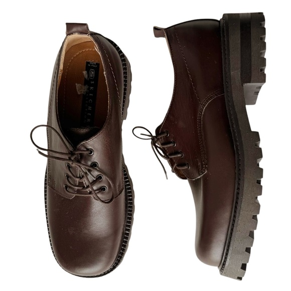 Skechers Vintage Italy Brown Leather Oxford Shoes9